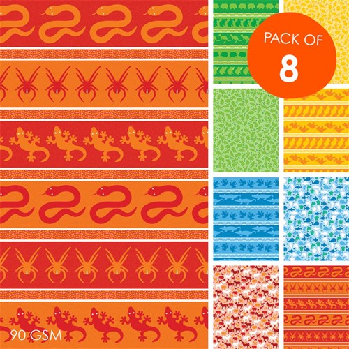 Australian Animal Craft Paper - Pack of 8