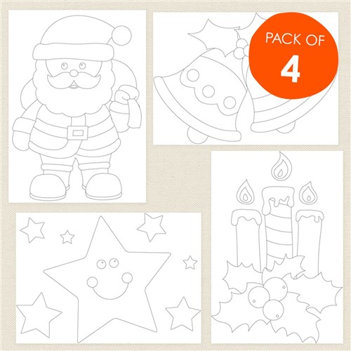 Christmas Sand Art Sheets - Pack of 4