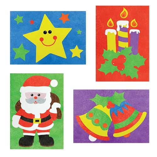 Christmas Sand Art Sheets - Pack of 4