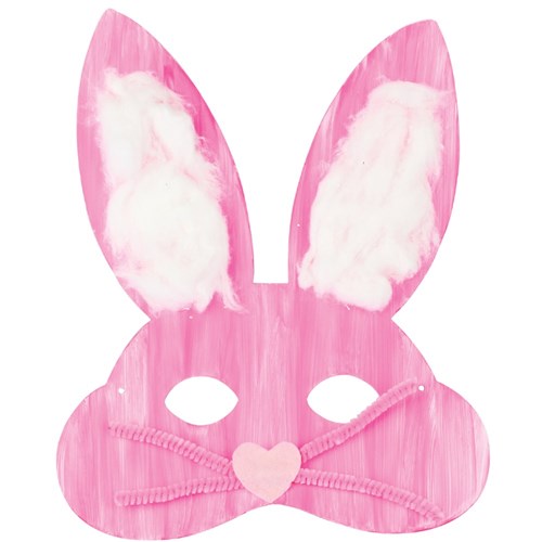 Cardboard Bunny Masks - White - Pack of 5