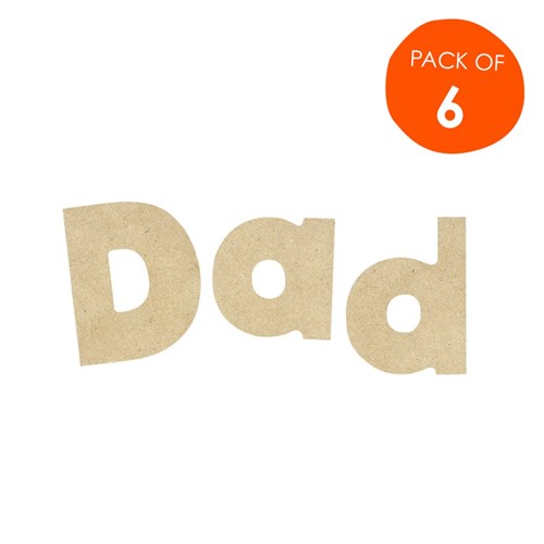 Wooden Dad Letters - Pack of 6