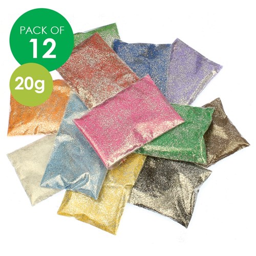 CleverPatch Glitter Sand - 20g Sachets - Pack of 12 Colours