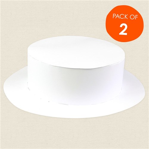 Cardboard Easter Bonnets - White - Pack of 2