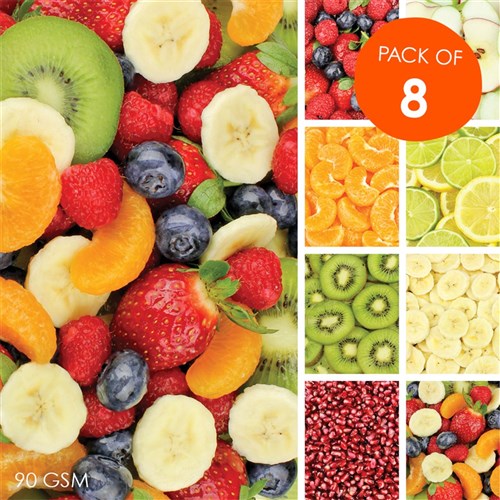 Fruit Craft Paper - Pack of 8