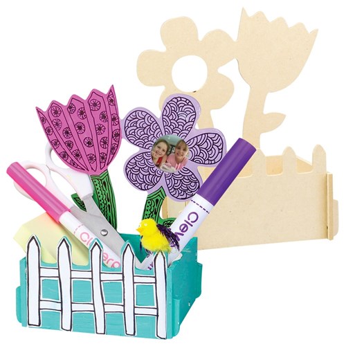 Wooden Flower Desk Organiser - Each