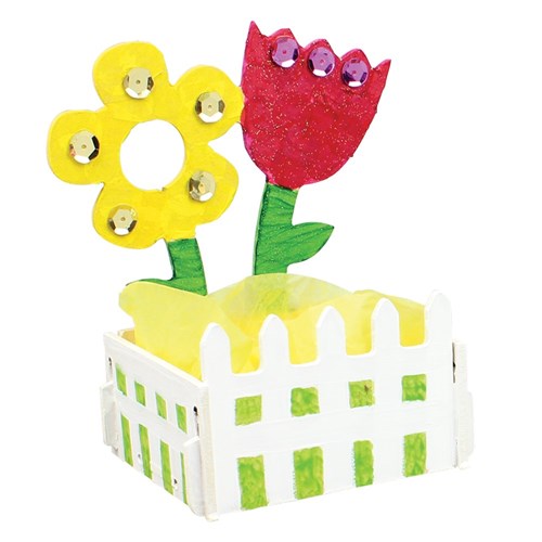 Wooden Flower Desk Organiser - Each