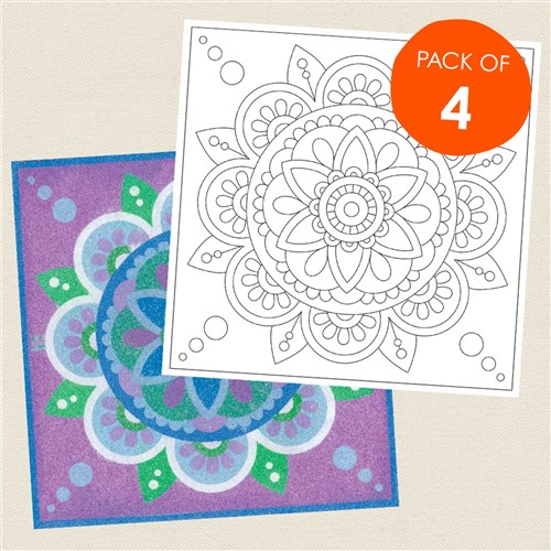 Rangoli Sand Art Sheets - Pack of 4