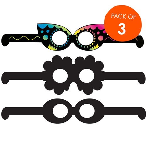 Scratch Board Glasses - Pack of 3