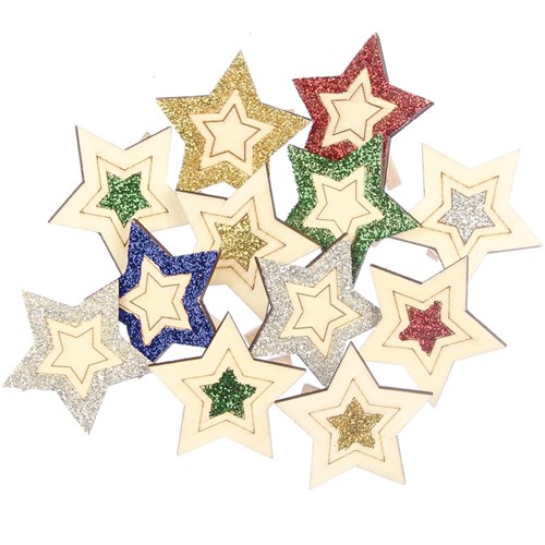 Wooden Star Pegs - Pack of 10