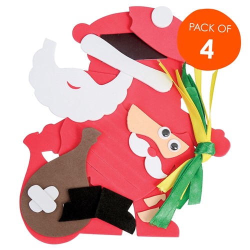 Christmas Character Foam Weaving Magnets Kit - Pack of 4