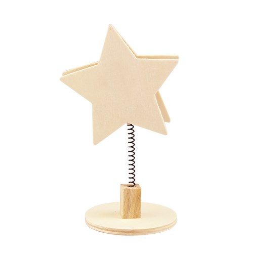Wooden Star Photo Holders - Pack of 4