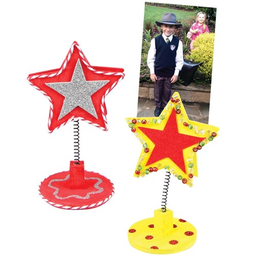 Wooden Star Photo Holders - Pack of 4