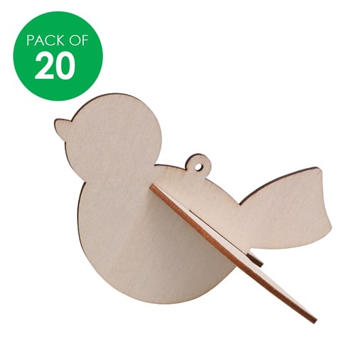 3D Wooden Robins - Pack of 20