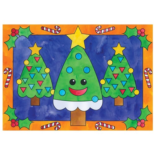 A3 Cardboard Christmas Placemats - White - Pack of 20