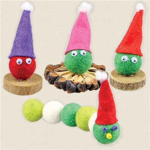 Felt Balls - Christmas - Pack of 50