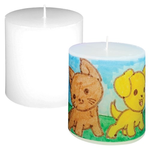 White Pillar Candle