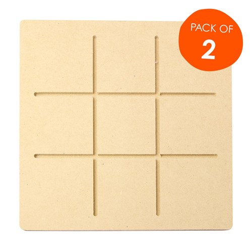 Wooden Tic Tac Toe Boards - Pack of 2