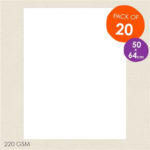 CleverPatch Cardboard - White - 500 x 640mm - Pack of 20