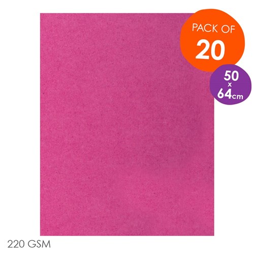 CleverPatch Cardboard - Pink - 500 x 640mm - Pack of 20