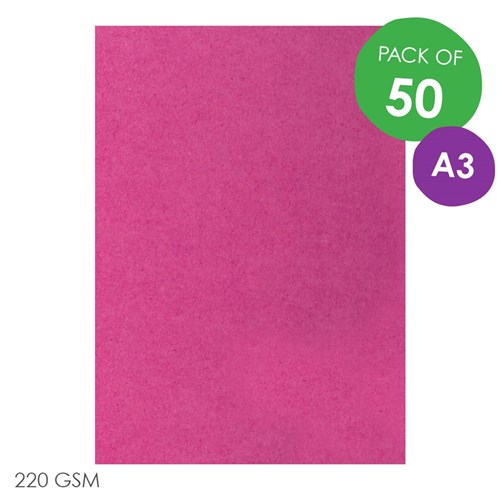 CleverPatch Cardboard - Pink - A3 - Pack of 50