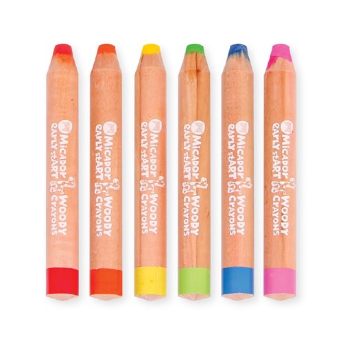 Micador Early Start Woody Crayons - Pack of 6