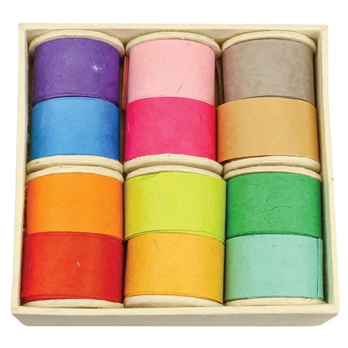Handmade Paper Ribbon - Pack of 12