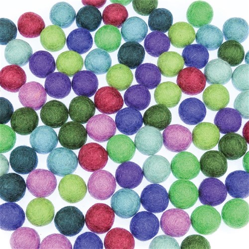 Felt Balls - Cool - Pack of 50