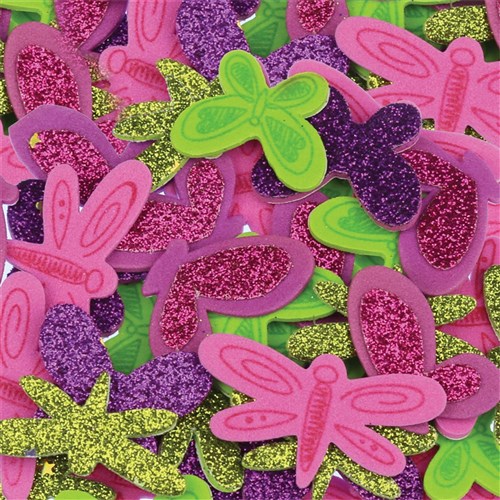 Foam Glitter Bug Stickers - Pack of 95