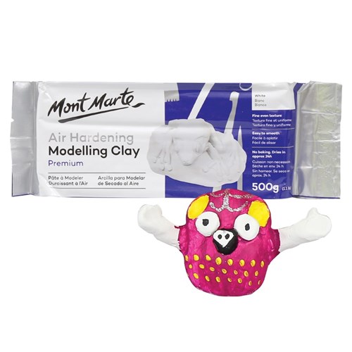 Mont Marte Modelling Clay - White - 500g Pack