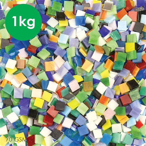 Glass Mosaic Tiles - Small - 1kg Pack