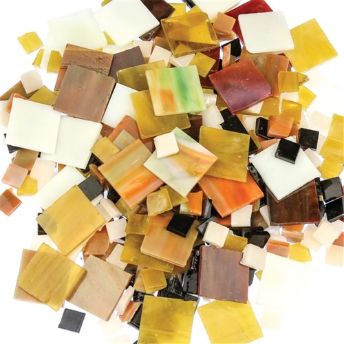 Glass Mosaic Tiles - Earth Theme - 500g Pack