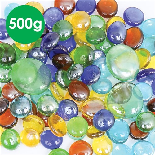 Glass Gems - 500g Pack | Mosaics | CleverPatch - Art & Craft Supplies