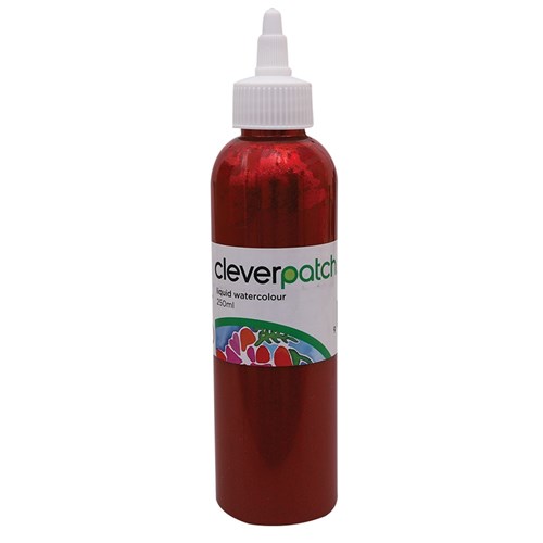 CleverPatch Glitter Liquid Watercolour - Red - 250ml