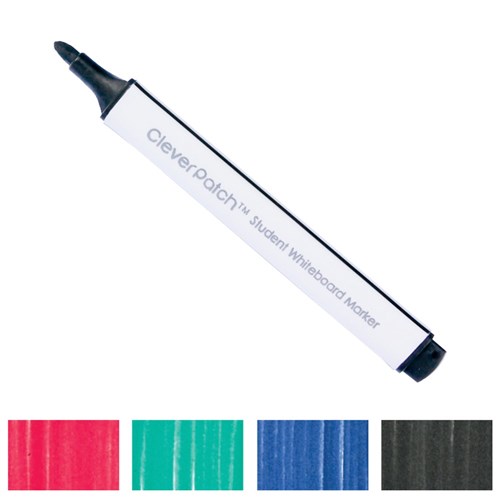 CleverPatch Triangular Whiteboard Markers - Coloured - Pack of 40