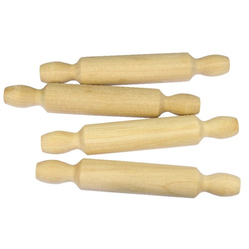 Wooden Rolling Pins - Pack of 4