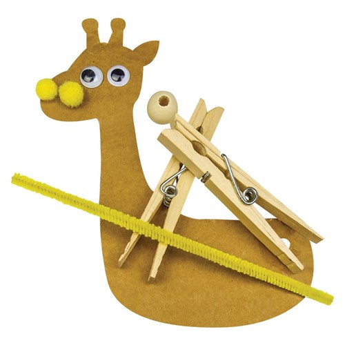 Cardboard Peg Safari Animals - Pack of 4