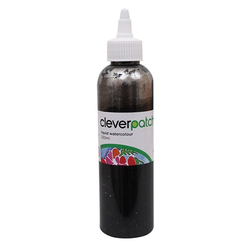 CleverPatch Glitter Liquid Watercolour - Black - 250ml