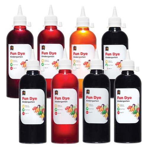 EC Liquid Fun Dye - 500ml - Set of 8 Colours