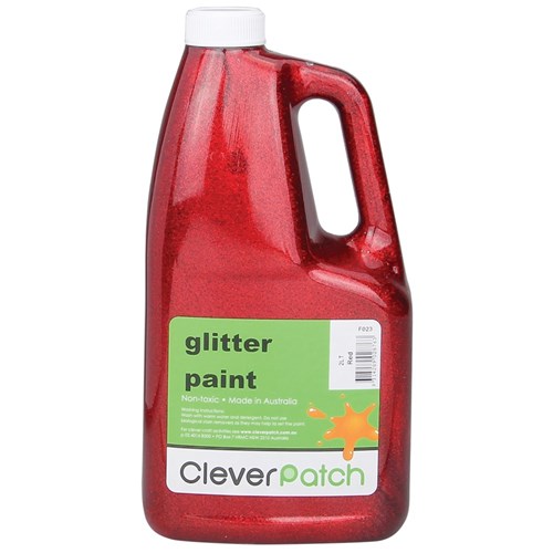 CleverPatch Glitter Paint - Red - 2 Litre