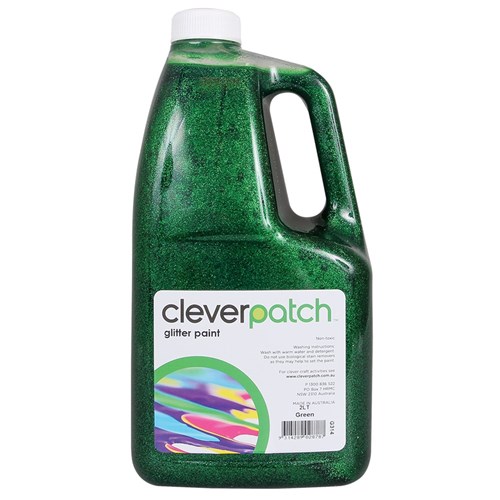 CleverPatch Glitter Paint - Green - 2 Litre