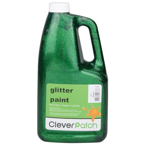 CleverPatch Glitter Paint - Green - 2 Litre