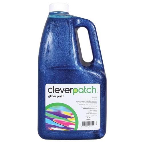 CleverPatch Glitter Paint - Blue - 2 Litre