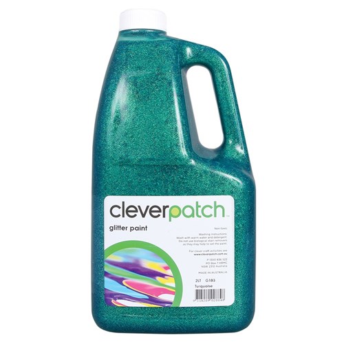 CleverPatch Glitter Paint - Turquoise - 2 Litre