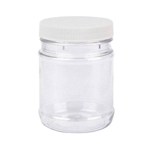 Clear Plastic Jar - Round - 250ml