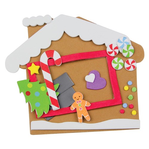 Gingerbread House Photo Frame Magnets Activity Pack