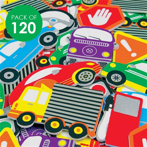 Foam Car Stickers - Pack of 120