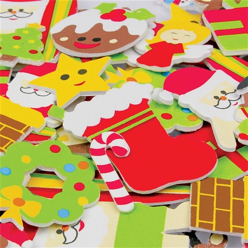 Foam Assorted Christmas Stickers - Pack of 120
