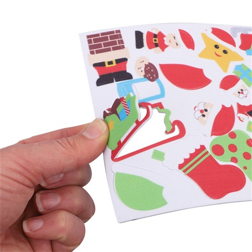 Foam Santa Stickers - Pack of 112