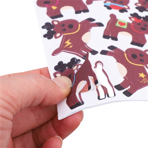 Foam Reindeer Stickers - Pack of 120