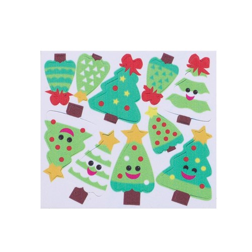 Foam Christmas Tree Stickers - Pack of 120